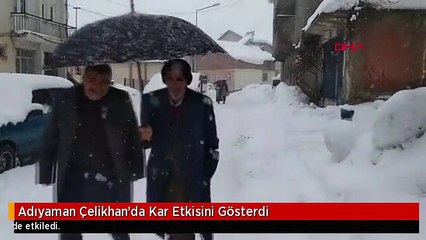 Adıyaman Çelikhan'da Kar Etkisini Gösterdi