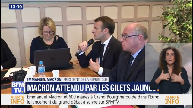En visite surprise à Gasnay dans l'Eure, Emmanuel Macron estime qu' il y a des problèmes qui ne datent pas d'hier et qu'il nous faut traiter