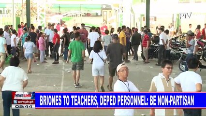 Briones to teachers, DepEd personnel:Be non-partisan