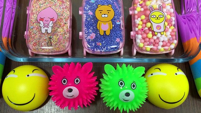 SATISFYING SLIME WITH PIPING BAG SLIME || MIXING FLOAM AND GITTER INTO UNICORN BUTTER SLIME