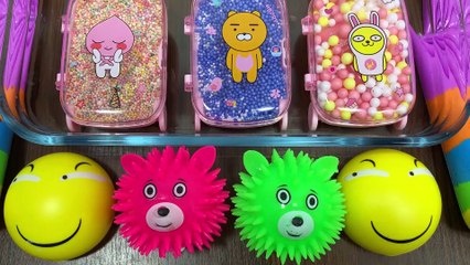 SATISFYING SLIME WITH PIPING BAG SLIME || MIXING FLOAM AND GITTER INTO UNICORN BUTTER SLIME