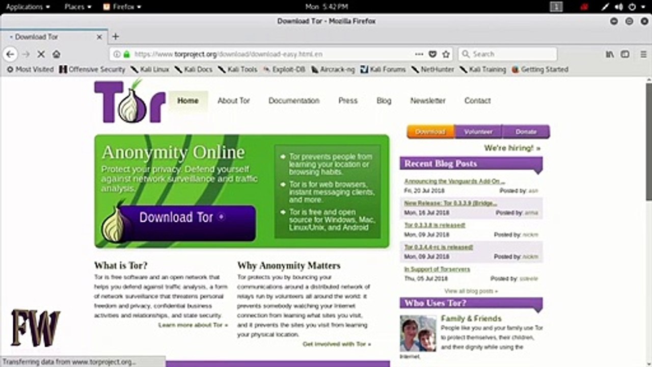 How To Install TOR on Kali Linux 2019 And Inter Dark Web