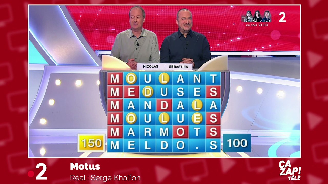 Gros fou rire après un drôle de mot dans Motus
