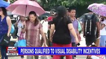 Persons qualified to visual disability incentives
