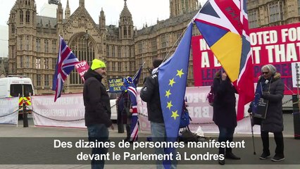 Londres: manifestation avant le vote sur l'accord de Brexit