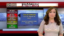 Weather Action Day: Rain chances all day