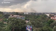 Smoke fills sky and sirens blare in Kenya hotel attack