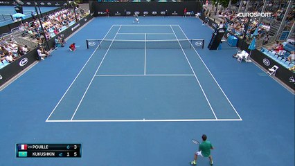 Avec 20 aces et 48 coups gagnants, Pouille a vaincu la malédiction à Melbourne