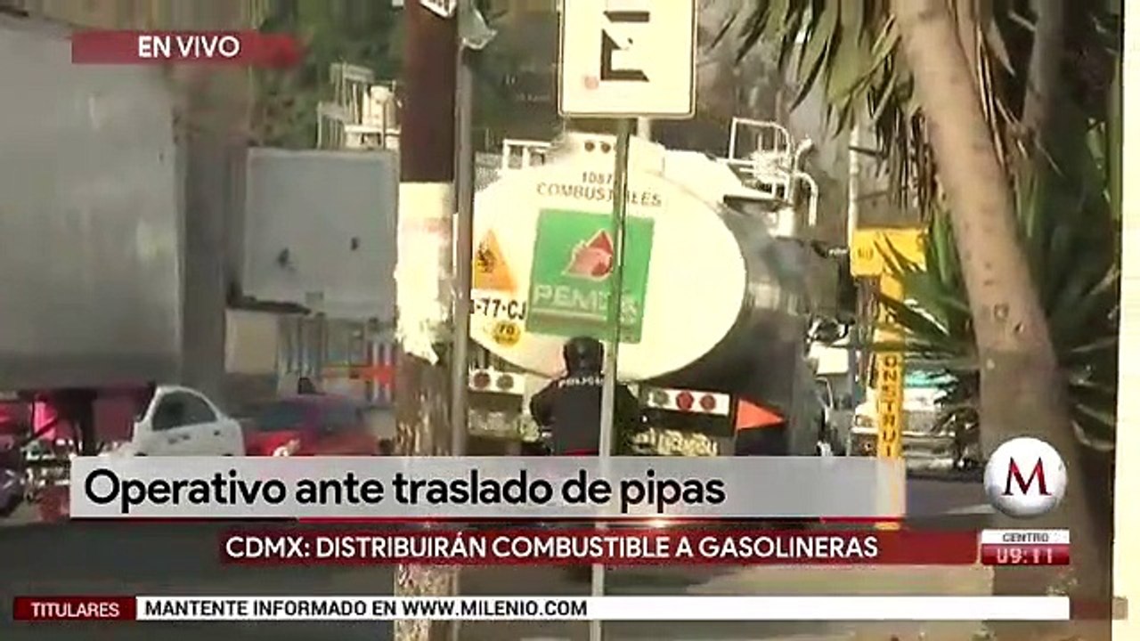 Operativo ante traslado de pipas en CdMx