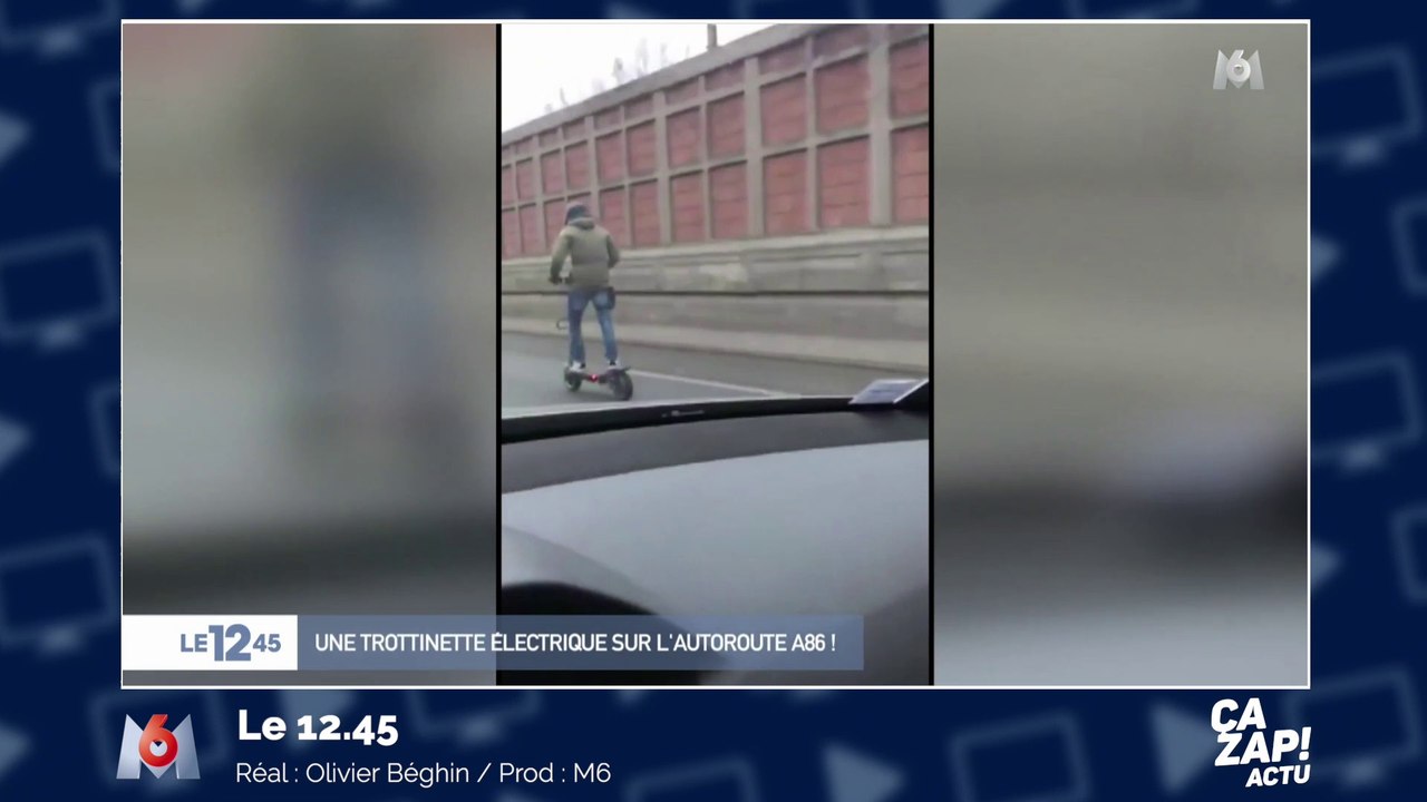 Il roule à 85 km/h sur l'autoroute... en trottinette !