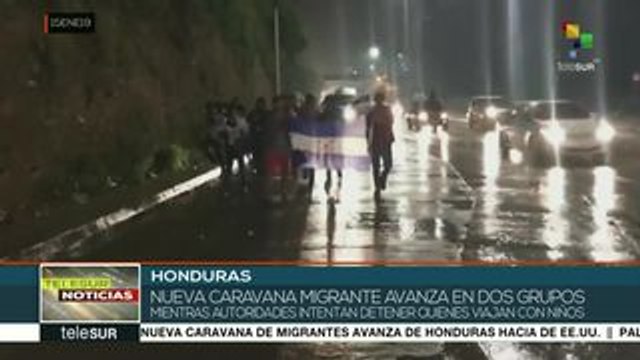 Nueva caravana migrante se divide en dos contingentes