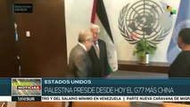 ONU: Palestina asumirá la presidencia del G77 más China