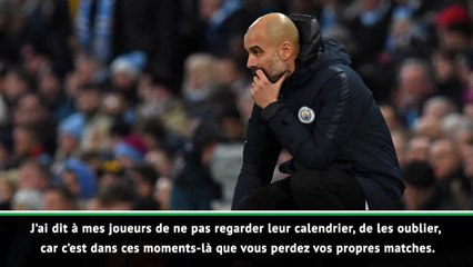 Man City - Guardiola : "Ne pas penser au calendrier de Liverpool"