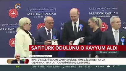 Safitürk ödülünü o kayyum aldı