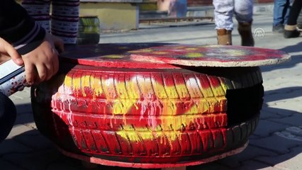 Hurda lastikler minik patilere yuva oldu - IĞDIR