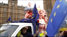 As Brexit vote looms, protests held outside UK parliament