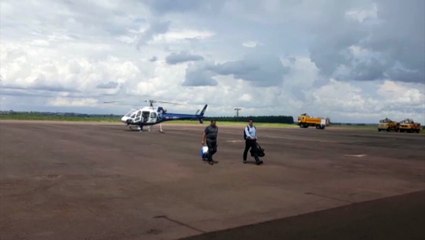 Helicóptero transporta fígado para ser transplantado no Uopeccan