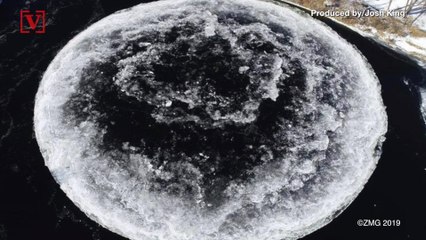 A Strange ‘Frozen Crop Circle’ Formed on a River in Maine