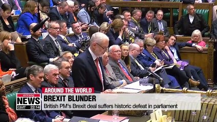 Download Video: British PM May's Brexit deal suffers historic defeat in parliament