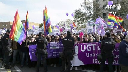 Movilización feminista en España contra la ultraderecha