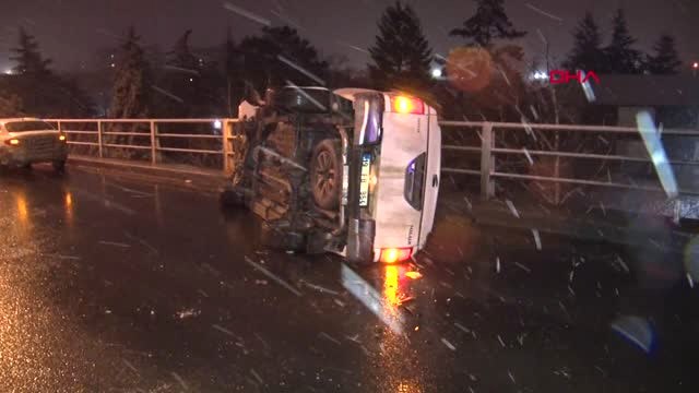 Ankara'da Kar Yağışı Kazaları Beraberinde Getirdi