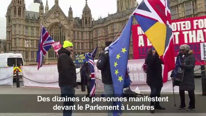 Londres: manifestation avant le vote sur l'accord de Brexit