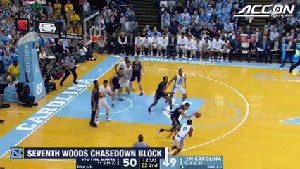 UNC's Seventh Woods' Chasedown Block vs. ND