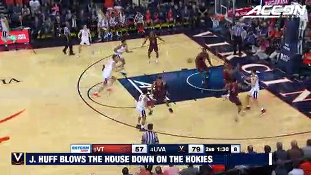 Virginia's Jay Huff Finishes Off The Hokies With Flair