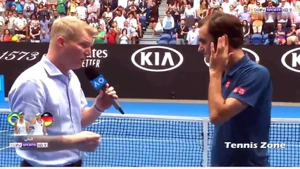 Roger Federer Court Interview with Jim Courier After 2R