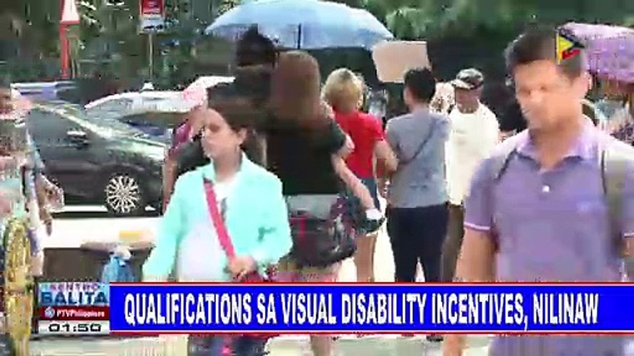 Qualifications sa visual disability incentives,...
