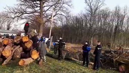 Les anti-GCO à Vendenheim contre la reprise du chantier