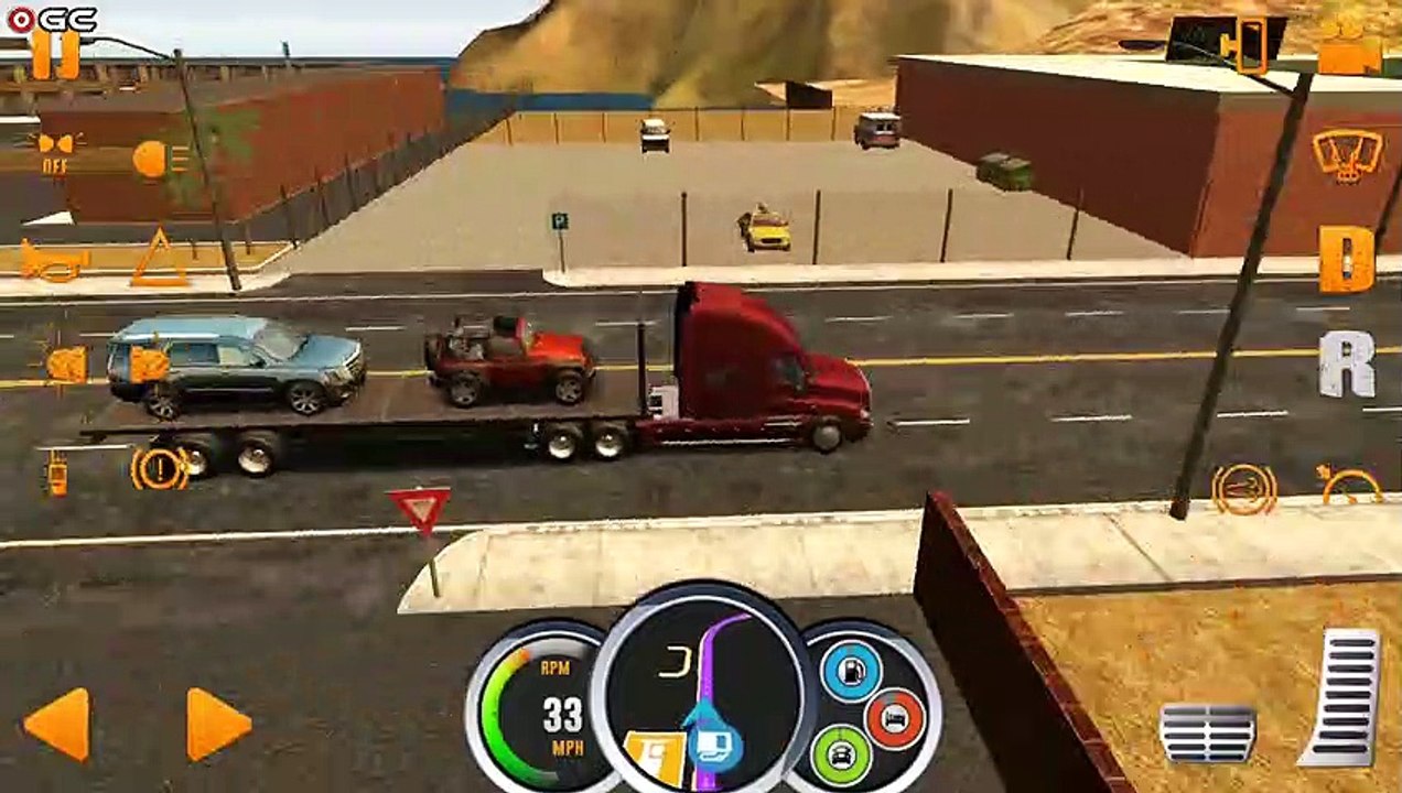 Truck Simulator USA "Red Big Truck" - MAP Miami Cargo Cars - Android Gameplay FHD