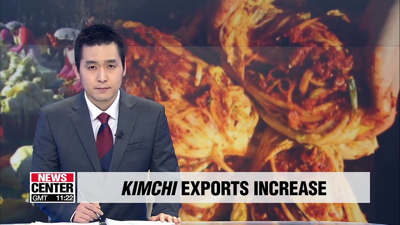 S. Korea's exports of kimchi rose 20% last year to US$ 97.5 million
