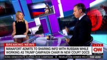 Manaforts admits to sharing info with Russian while working as Donald Trump campaign chair in new court docs. #PaulManafort #CNN #News #JakeTapper #TheLead