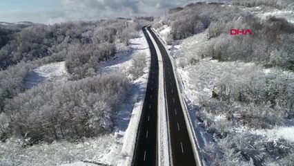 Zonguldak Ormanlarındaki Beyaza Örtü Havadan Görüntülendi