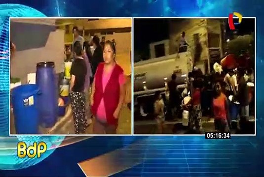 SJL: vecinos continúan realizando largas colas ante falta de agua potable