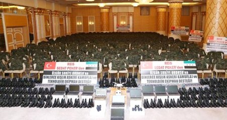 Sedat Peker, Özgür Suriye Ordusuna; Bot, Kamuflaj, Drone ve Bilgisayar Yardımında Bulunacak