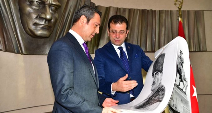 CHP'nin İstanbul Adayı Ekrem İmamoğlu, Fenerbahçe Başkanı Ali Koç'u Ziyaret Etti