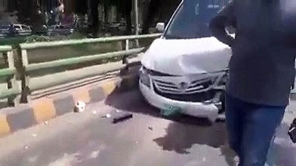 Car accident in canal view road