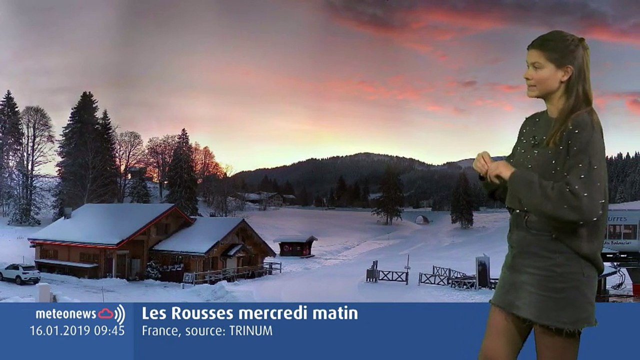 La météo de ce jeudi 17 janvier 2019 en Lorraine et en Franche-Comté : neige et pluie attendues