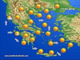 Η πρόγνωση του καιρού για την Πέμπτη 17-1-2019