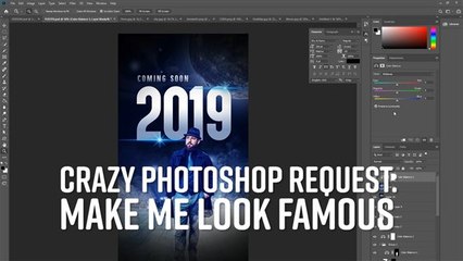 Photoshop Timelapse: Make me a movie star