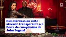 Kim Kardashian viste atuendo transparente a la fiesta de cumpleaños de John Legend