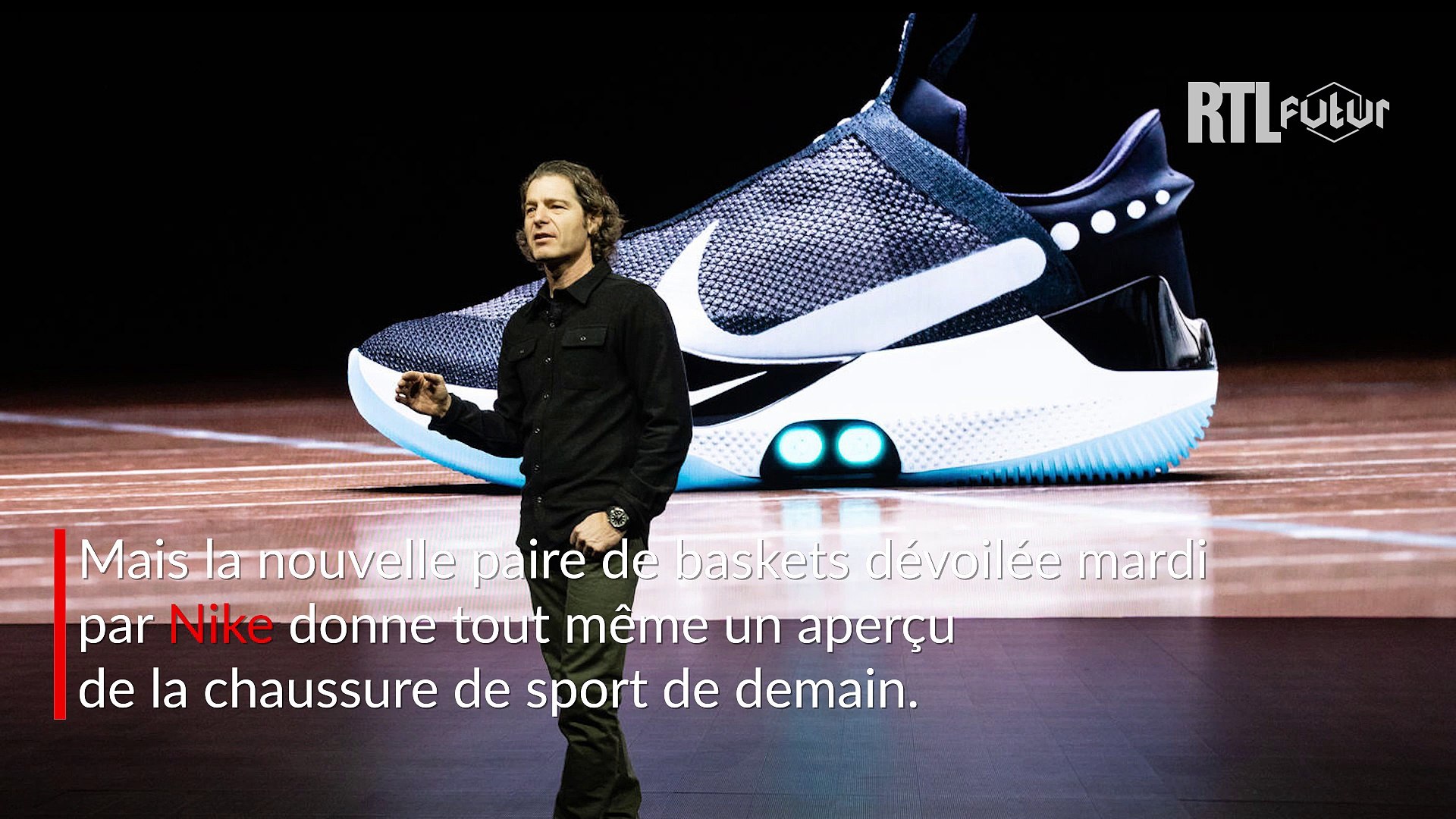 VIDÉO - Nike lance la basket du futur : auto-laçante, intelligente et  rechargeable - Vidéo Dailymotion