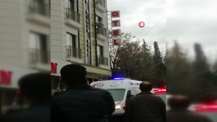İntihara kalkışan kadın otel odasının penceresinden böyle düştü