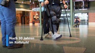 Roboterskelett: Gelähmter kann wieder laufen