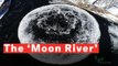 Moon River: Giant Spinning Ice Disc Mesmerizes In Maine