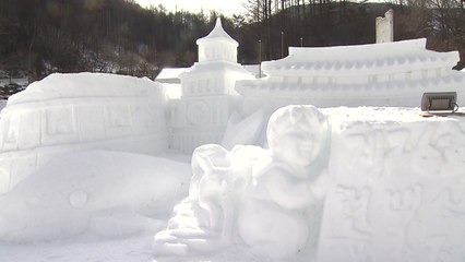 초대형 단군 눈 조각...태백산 눈축제 내일 개막 / YTN