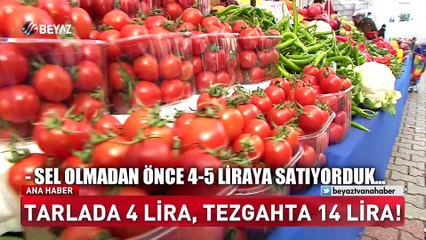 Sel pazar tezgahını da vurdu