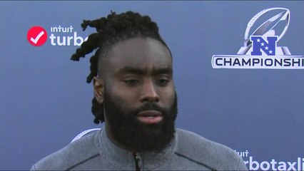 Demario Davis addresses the media ahead of NFC Championship